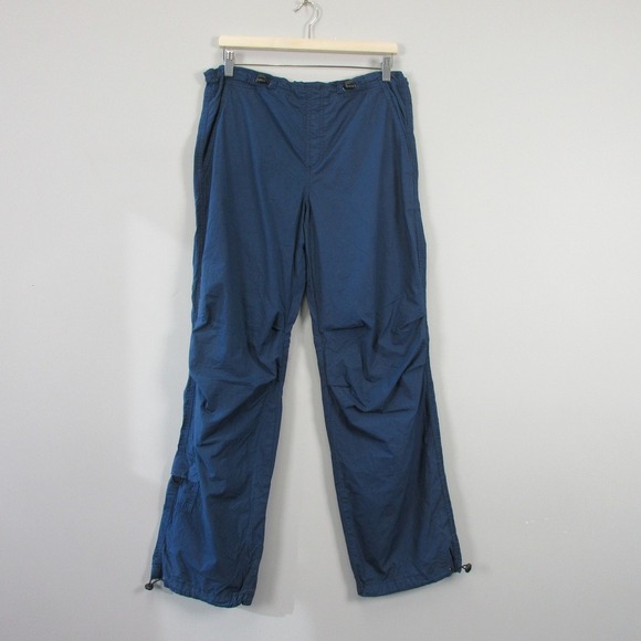 Garage Paxton Parachute Pants Women XS Blue Baggy Cotton Cargo Utility 318 - Picture 1 of 11